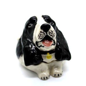 Vintage 2001 Kevin Francis Face Pot Spiro Hound Dog Porcelain Trinket Box No Box